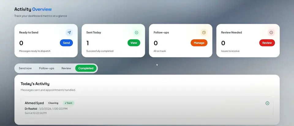 Dental chair-time automation preview
